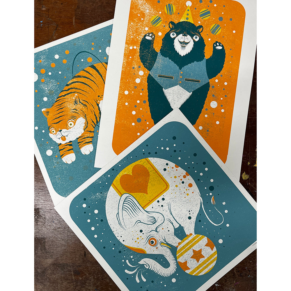 Circus Animal Print Set