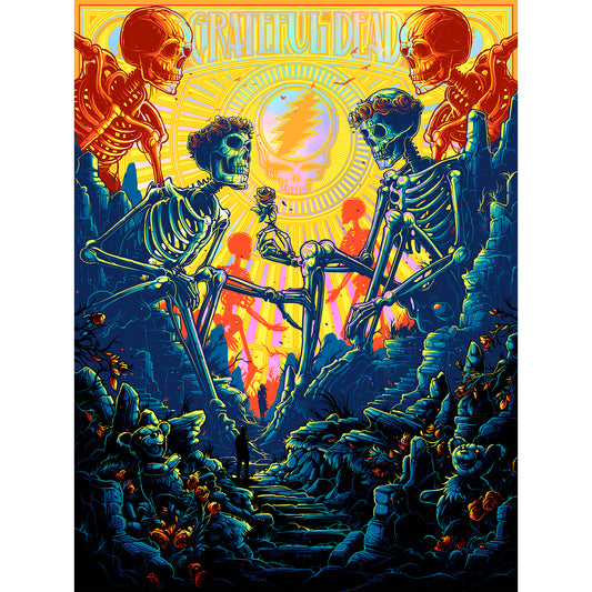 Grateful Dead - Skeletons - Orange - Foil