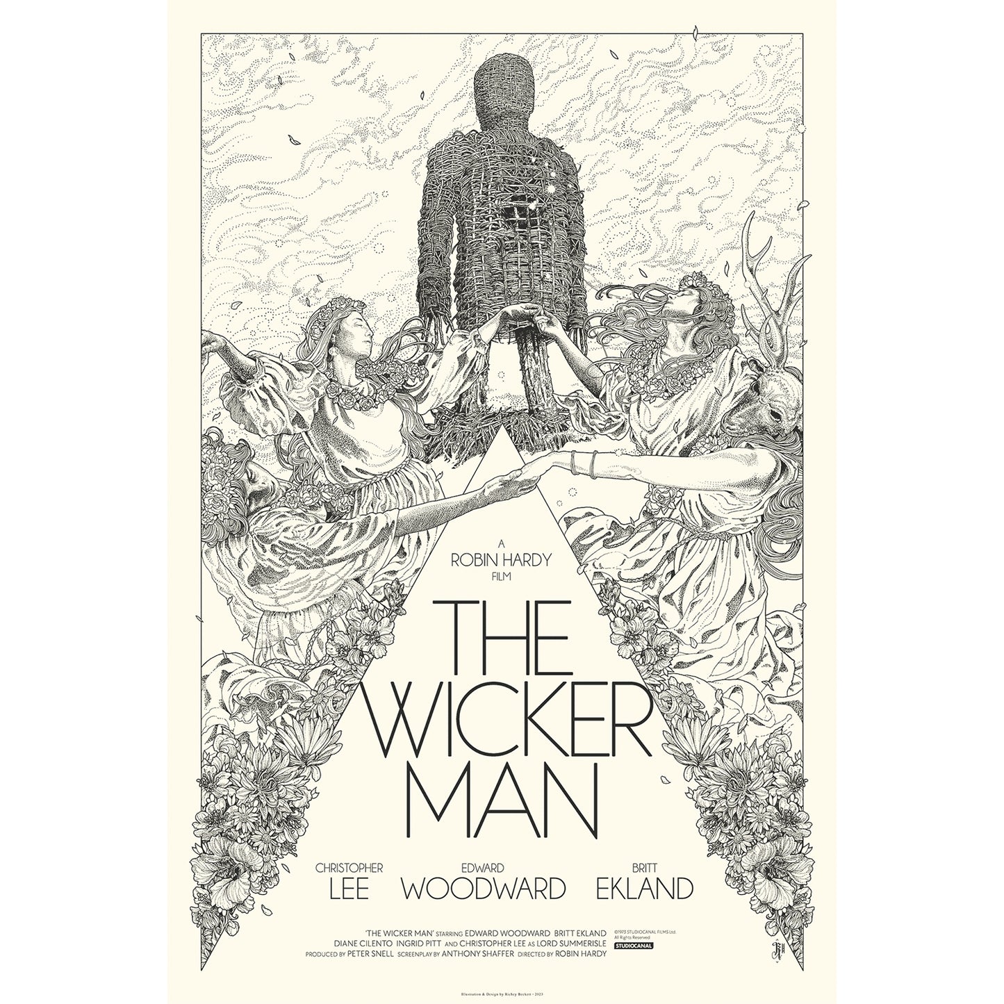 'The Wicker Man' Limited Edition Screen Printed Movie Poster - Keyline Variant