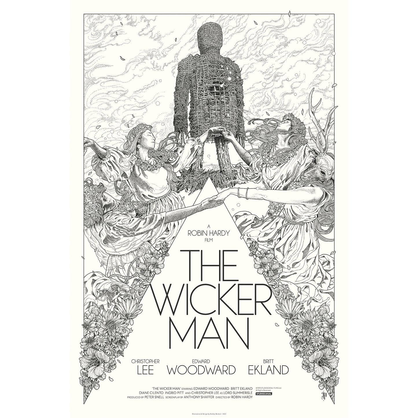 'The Wicker Man' Limited Edition Screen Printed Movie Poster - Keyline Variant